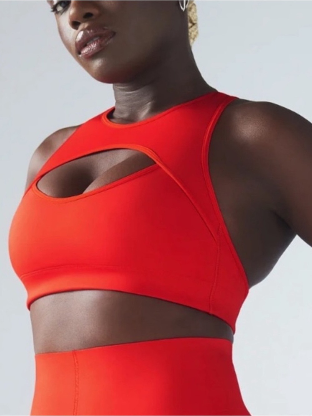Savage X Fenty Red Hotline Cutout Sports Bra